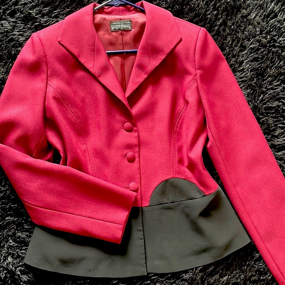 Jacqueline Darmigny Burgundy Blazer Paris